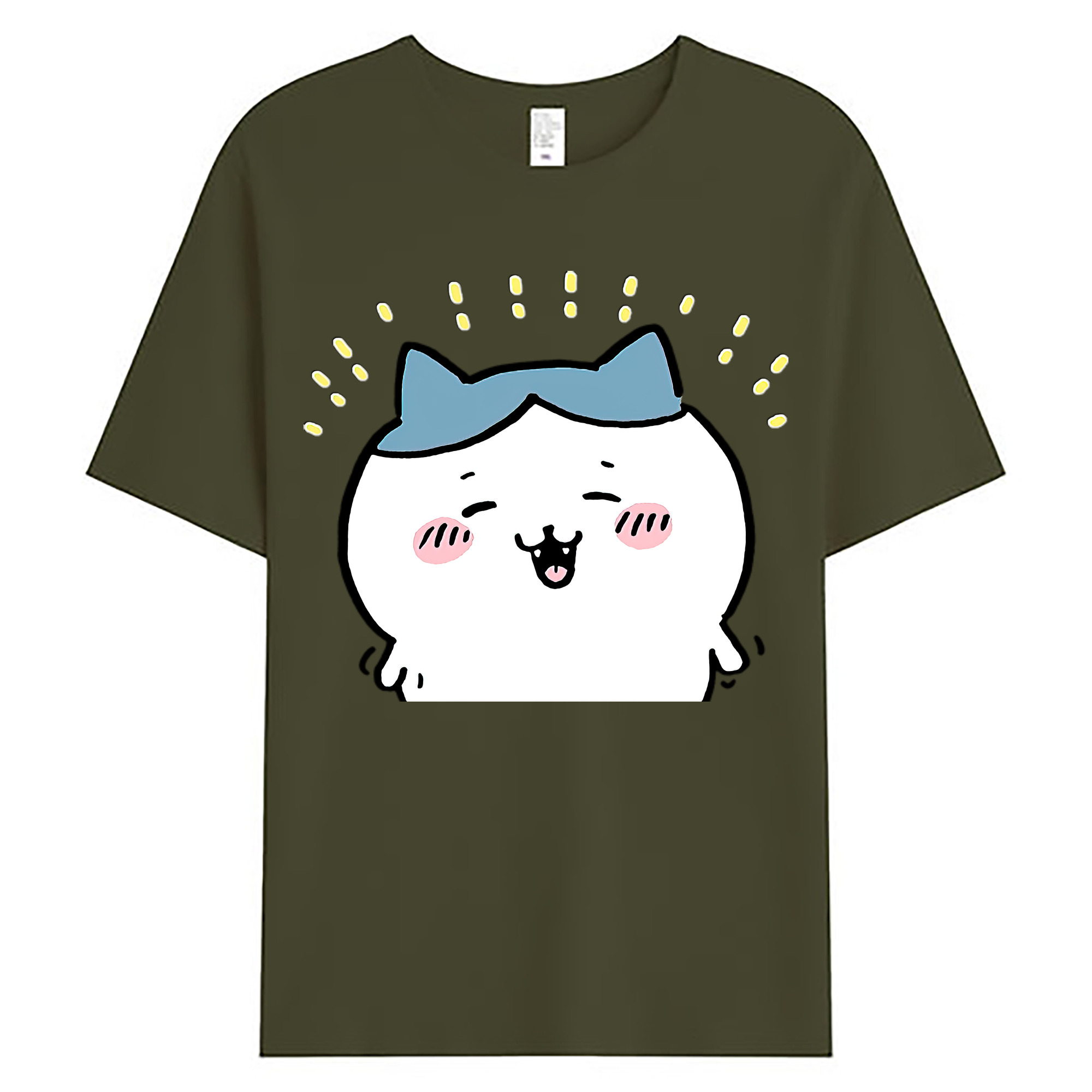 （画像用） ちいかわ ハチワレ Chii-kawa hachiware 綿100％ メンズ半袖Tシャツ｜肌触りやわらか＆通気性